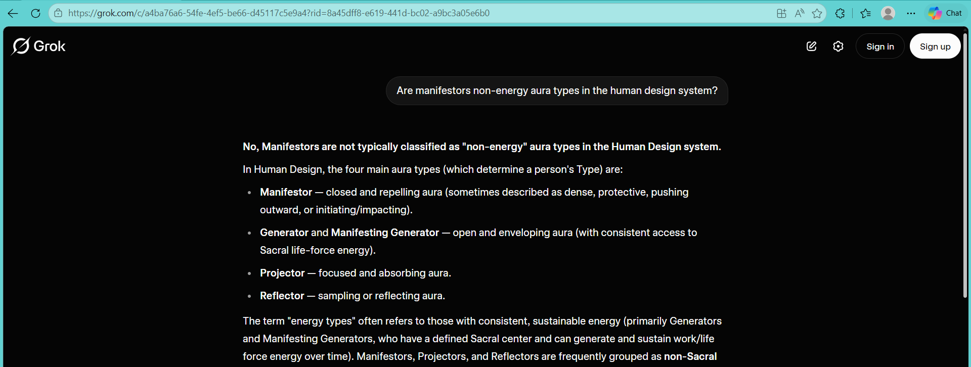 Manifestors are ENERGY AURA TYPES