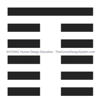 The I’Ching hexagram for Gate 23, drawn as a chop