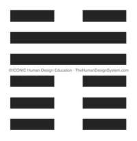 The I’Ching hexagram for Gate 45, drawn as a chop